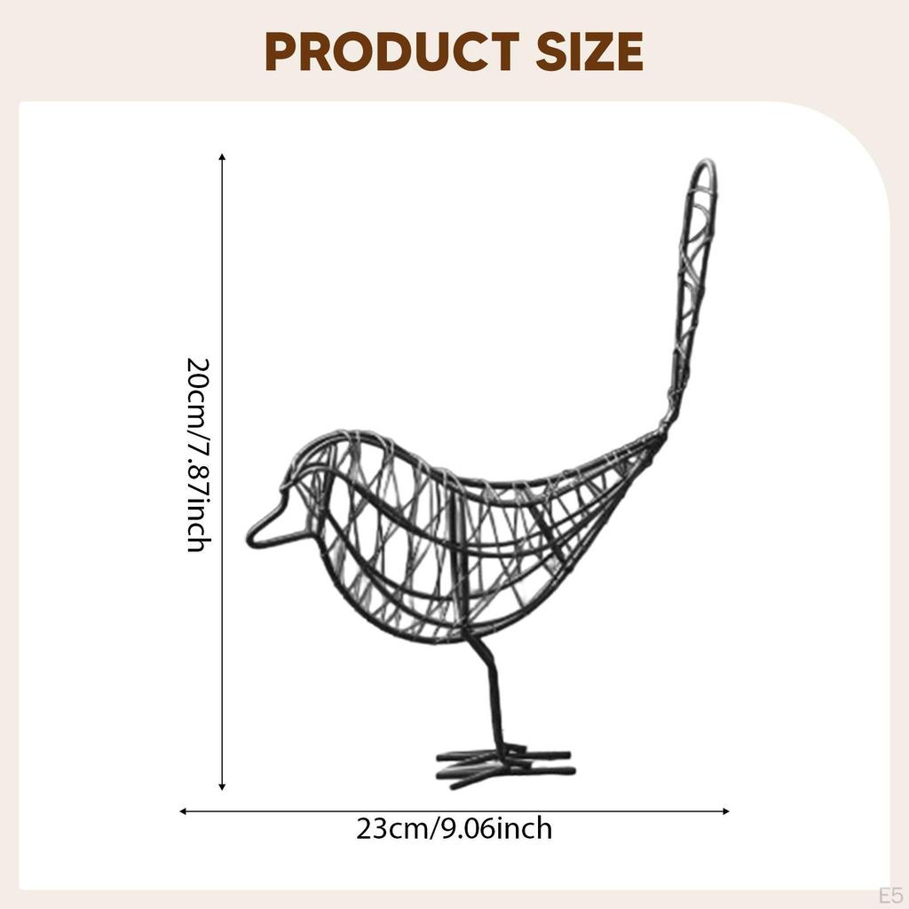 Bird Statue for Home Decor Gift Metal Figurine Animal Sculpture Table Centerpieces Cabinet