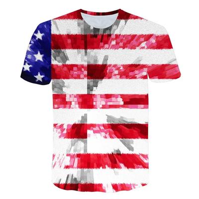 Tricou Nou cu Steagul SUA Bărbați Femei Model cu Dungi și Stele Tricouri Imprimate 3D Vultur Steag American Tricouri pentru Bărbați Topuri de Vară