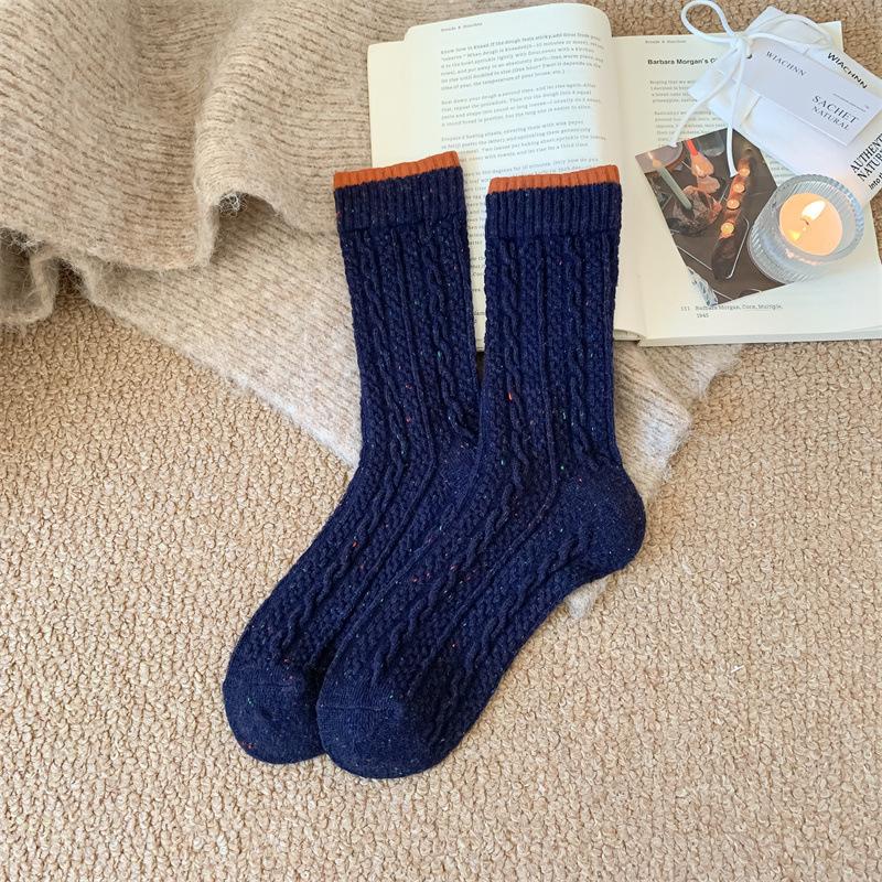 Wool Socks Children'S Thickened Warm Tube Socks Ideas Yarn Stacking Socks Women'S Winter Maillard Color