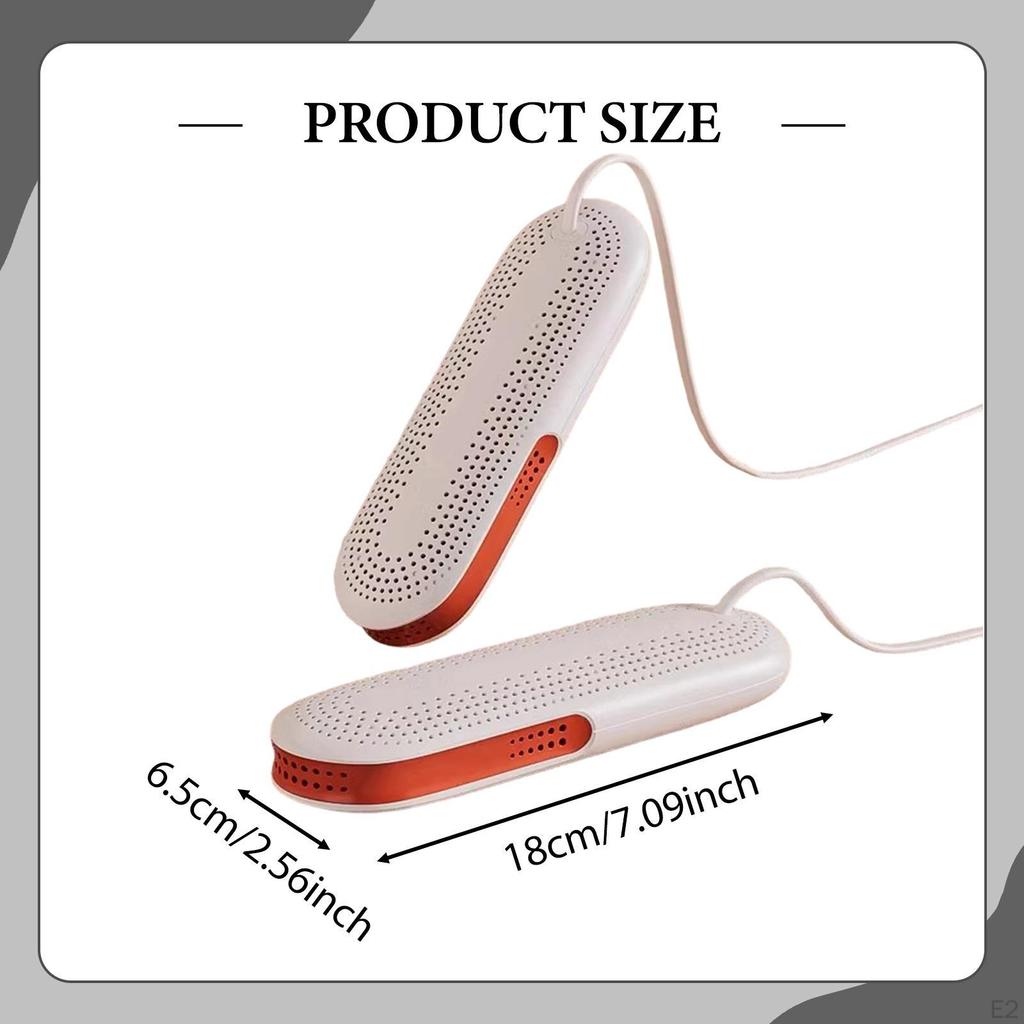 Schuhtrockner Elektrische Tragbare Trockenmaschine für Sneaker Hüte Skischuhe Weiß Orange