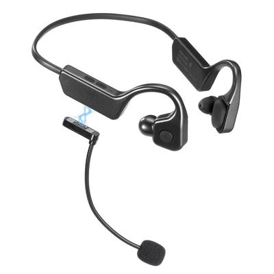 Sanwa Direct Bluetooth Bone Conduction Earphones with Air Conduction and for 1 Count Microphone, Waterproof, Open-Ear, Wireless, Running, (Product