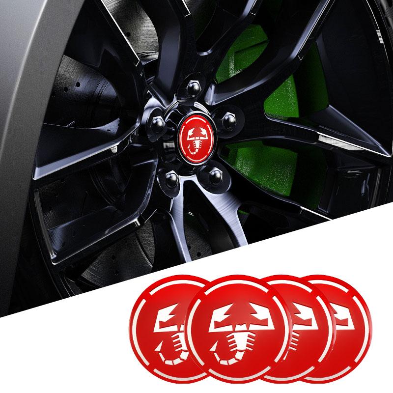 4Pcs 56mm Aluminum Alloy Car Wheel Center Sticker For Fiat Abarth 500e Panda Tipo FR Argo Freemont Viaggio Bravo Punto Doblo
