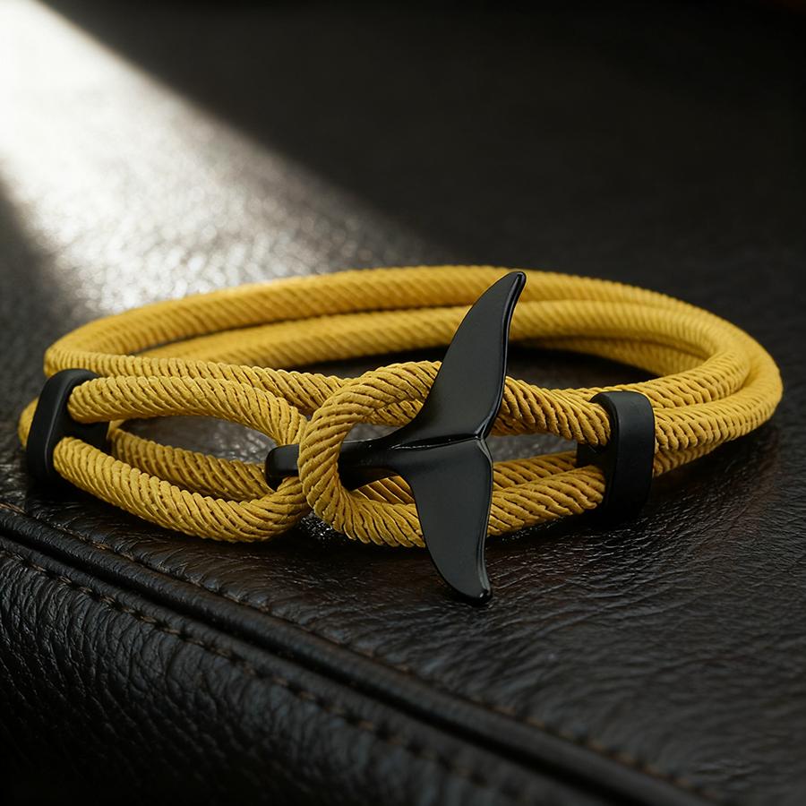 

Noter Fashion Men Whale Tail Bracelet 10 Colors Available Selected High Quality 4mm Fabric String Braslet Adjustable Unfading Adjustable темно-желтого
