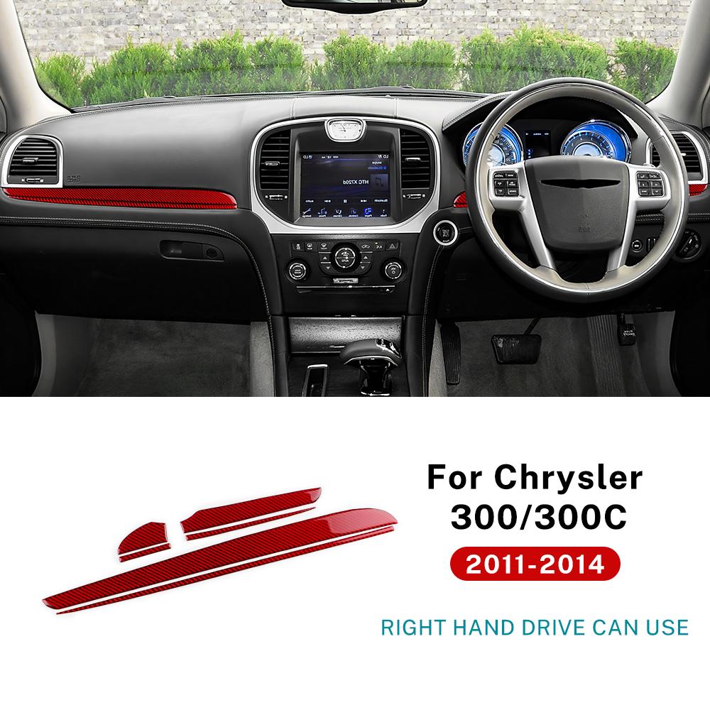 Real Soft Carbon Fiber Sticker For Chrysler 300 300C 2011 2012 2013 2014 LHD RHD Car Driver Passenger Co-pilot Trim Accessories