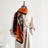 New retro knight horse imitation cashmere scarf, dual-purpose temperament, double-sided thickened student windproof scarf
