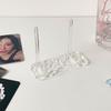 Clear Acrylic Photo Card Holder Water Ripple Picture Frame Photo Display Stand  Desktop Display