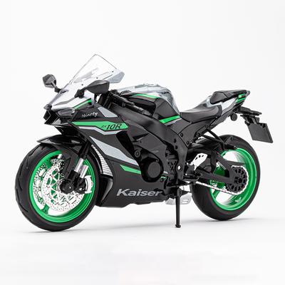 1/12 Kawasaki Ninja ZX10R Alloy Die Cast Motorcycle Model Toy Vehicle Collection Sound and Light Off Road Autocycle Toys Car
