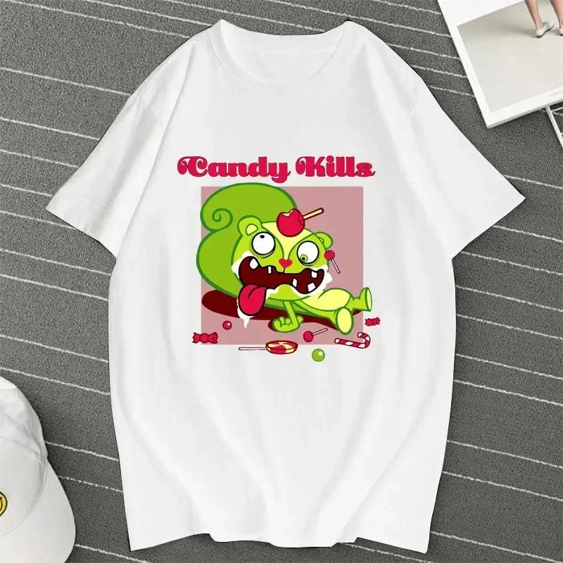 Arrival Mens Clothes Tee Shirt Graphic T-Shirts Men Tshirt for Men Ropa Hombre Tree Friends Candy Kills Cartoon Graphic 70260