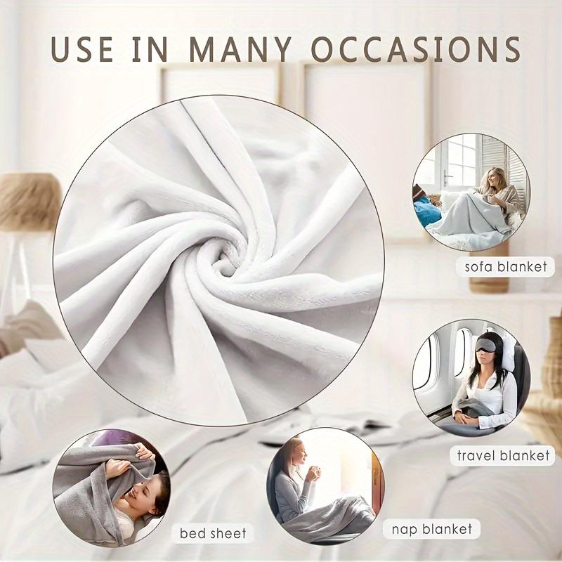 1pec Ocean Blue Whale Shark Themed Cozy Flannel Blanket - Soft Gentle Design, Perfect for Cozy Home Use on Sofas & Bedrooms