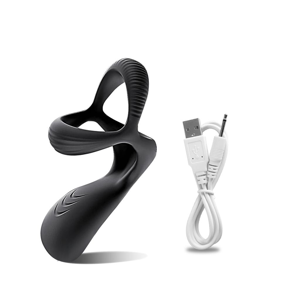 Vibrating Cock Ring for Men Ejaculation Delay Men Penis Ring Chastity Cage Clitoris Stimulator Adult Supplies Sex Toy for