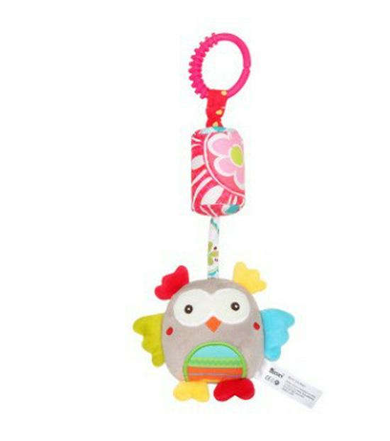 Baby Stroller Mobile with Rabbit, Bee, Bird, Owl & Dog Toys - Hanging Ornament & Bed Bell