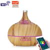 WiFi Wood Grain Aroma Diffuser, 400ML Air Atomizing Humidifier