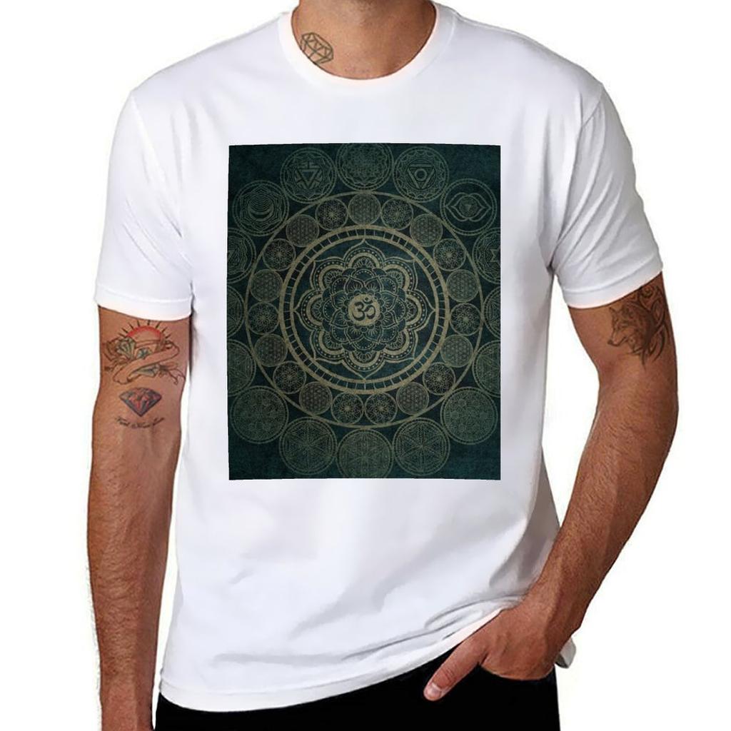 Sacred Geometry Circular Connections Tshirt Classic Print Short Sleeve Shirt