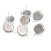 ( Kein Verblassen ) 6mm 8mm 10mm 12mm 20 Stück Edelstahl Vertikal hängende Ohrstecker, Ohrstecker Rohling/Basis, Passend für 6-12mm Cabochons,