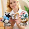 Animal Series Plush Finger Puppets Tiger Koala Monkey Fox Giraffe Zebra Duck Leopard Boy Girls Kids Role Play Dress Up Soft Gift