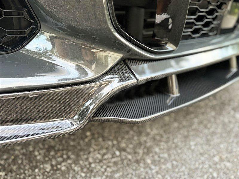 Накладка на передний бампер Carbon V1 (для M-Sport, 2018-2022) для BMW X6 G06 2019- гг
