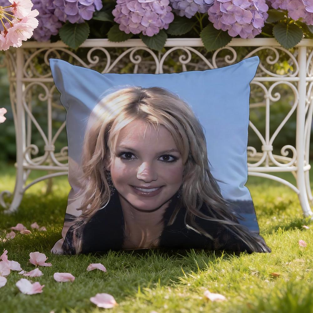 Singer B-Britney Spears Cushion Cover Home & Car Dual-Scene Pillow Cover: Reversible for Premium Comfort