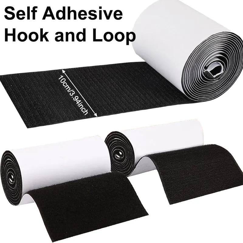 1Meter Self-Adhesive Hook and Loop Fastener Tape 10cm Nylon Double Sided Hook Loop Straps Carpet Anti Slip Rug Gripper for Home
