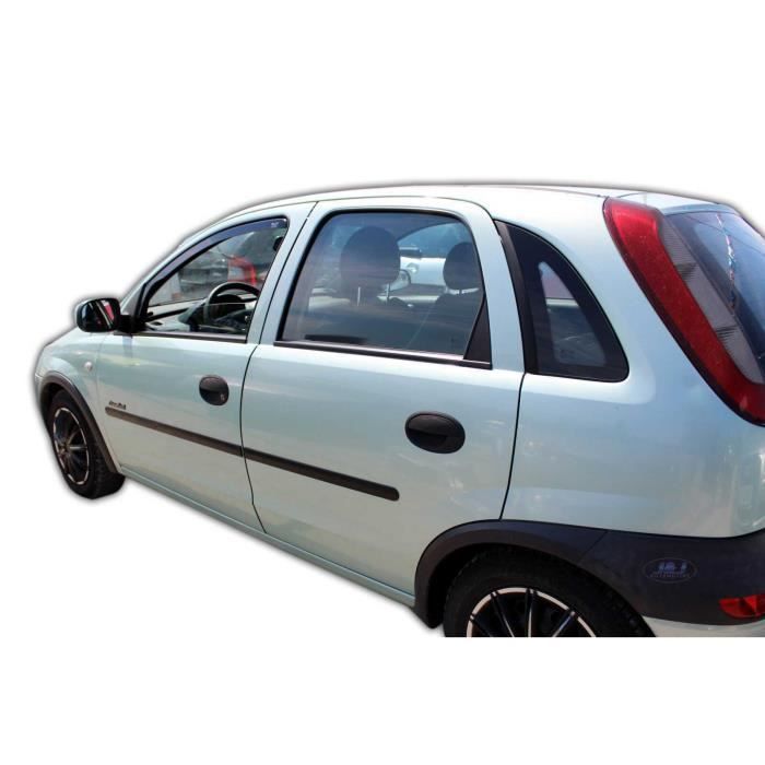 Déflecteurs d'air - J&J AUTOMOTIVE - Opel Corsa C - Fumé - Acrylique renforcé - Installation facile