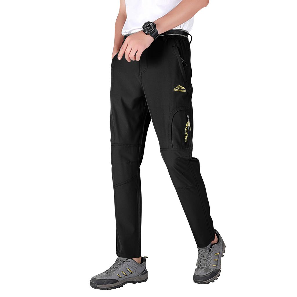 Men's Quick Dry Cargo Pants - Multi-Pocket Straight Leg Outdoor Pants for Summer
