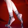 Camellia Lace Aurora Socks Sexy Oily Silky Ultra-Thin Breathable Foot Love Crystal Short Stockings Ootd Fashion Dating Wear