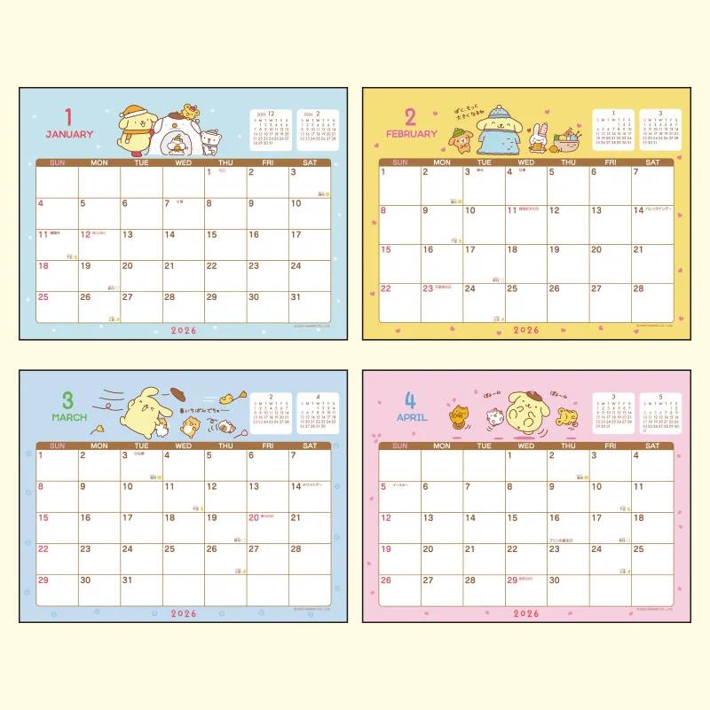 Sanrio Pompompurin Ring Calendar 2026 Japan NEW Sanrio Characters