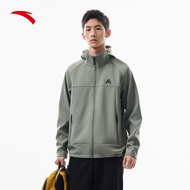 Anta Men s Lin Xiaojun Windproof Water-Repellent Hooded Soft Shell Jacket 185/2XL