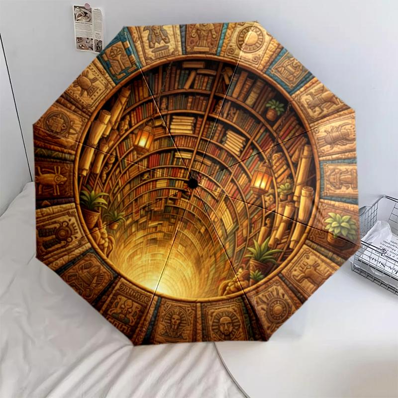 

1 шт. Автоматична складана парасолька - Мультяшний візерунок, Портативна та складана конструкція з 8 спицями, Різдвяні подарунки на День народження