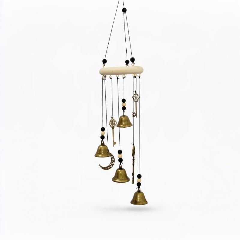 Vintage Witch Bells Wind Chime Moon Star Metal Hanging Ornament Home Wall Decor For Indoor Patio Garden Door Decoration Gift