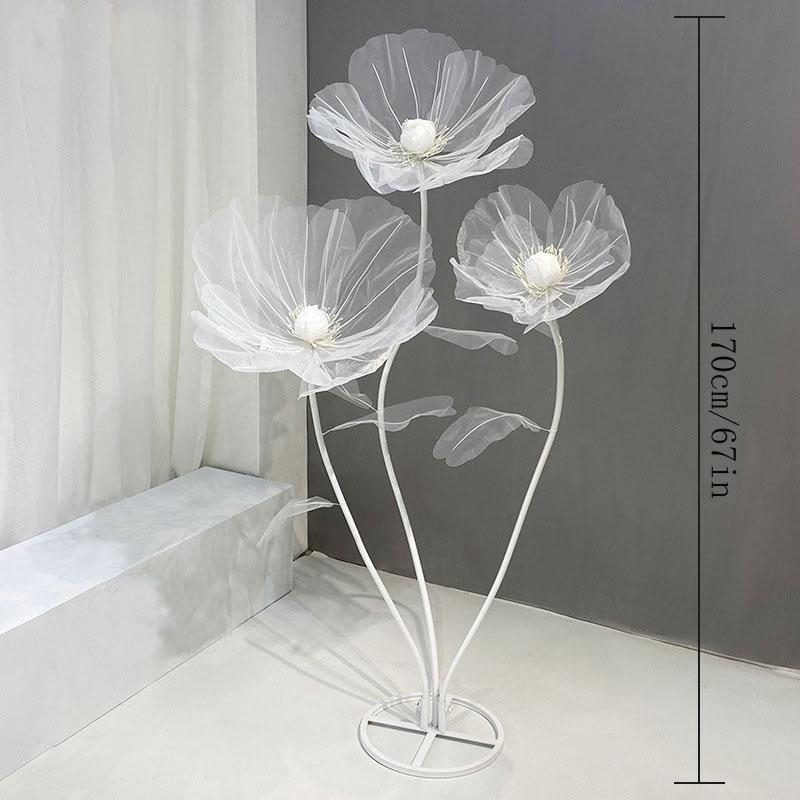 3pcs Wedding Decorations for Reception Giant Flowers for Decoration,Big Artificial Silk Flowers for Party Banquet Background