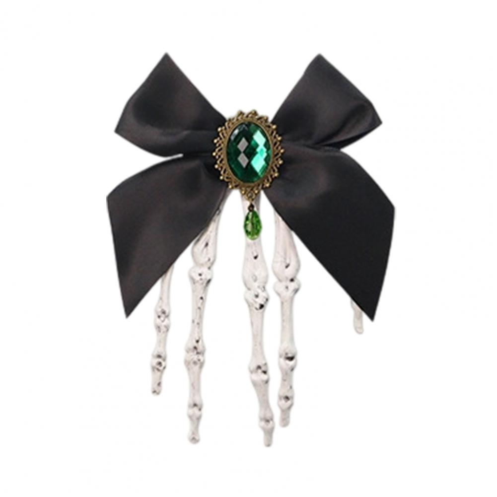 Hair Accessory Versatile Hair Clip Skull Claw Hair Accessories for Girls Halloween Skeleton Hand Clips with Bowknot