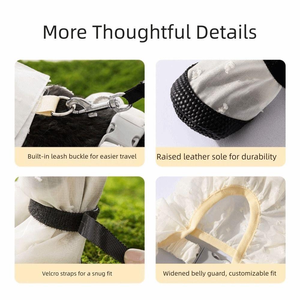 Full Leg Protection Pet Strolling Going Out Pants Dog Jumpsuit Shoes  Spring Summer