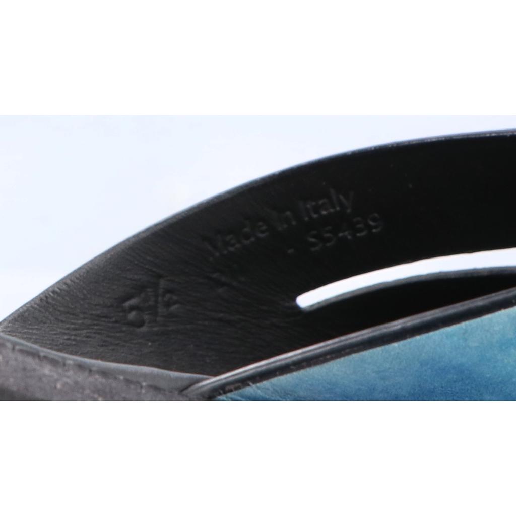 berluti Sifnos Scritto Leather Sandals/ shoes 5 1/2 Black x blueUsed