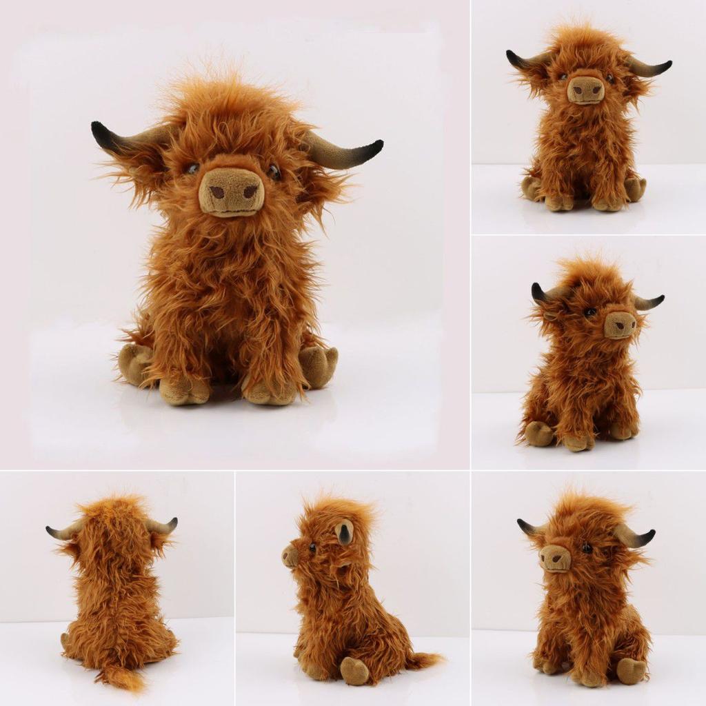 Highland 98in Scottish Cow Plush Toy Cute Simulation Longhaired Doll Kids Gift