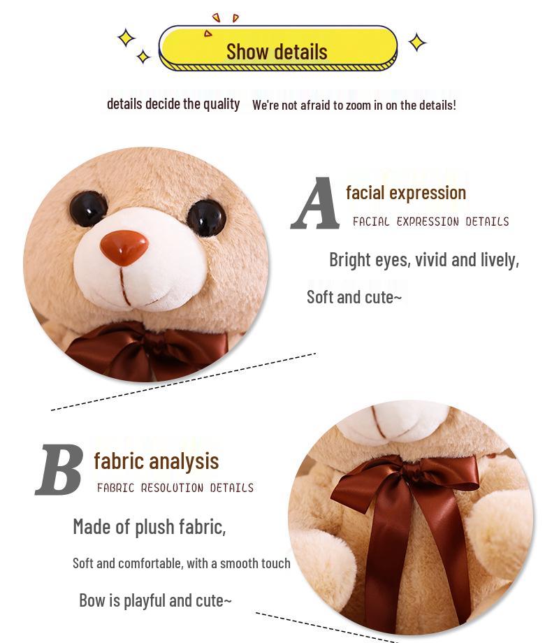 Cute Hug Teddy Bear Plush Toy - Valentine's & Birthday Gift for Girls