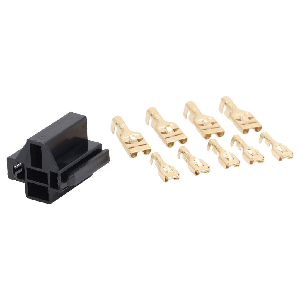 10 Satz Relaisstecker-Kit 5-polig Gehäusehalter 12V Fassung 30A 40A mit 30 Stück 10mm 20 Stück 6,3mm Klemme für Auto LKW Fahrzeug