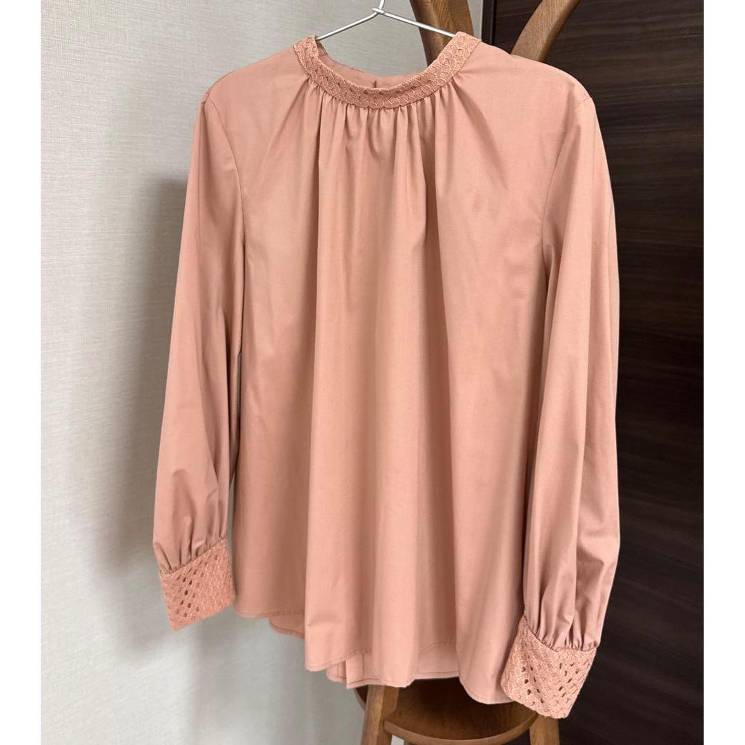 PLST Brown Lace Design Blouse M