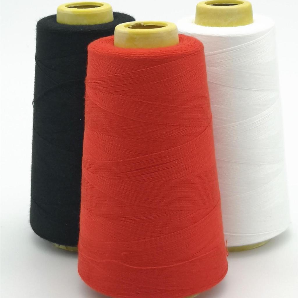 Household Sewing Threads: Black, White, Red - Fine 402 Pagoda Thread for Needlework & Flat Car Sewing