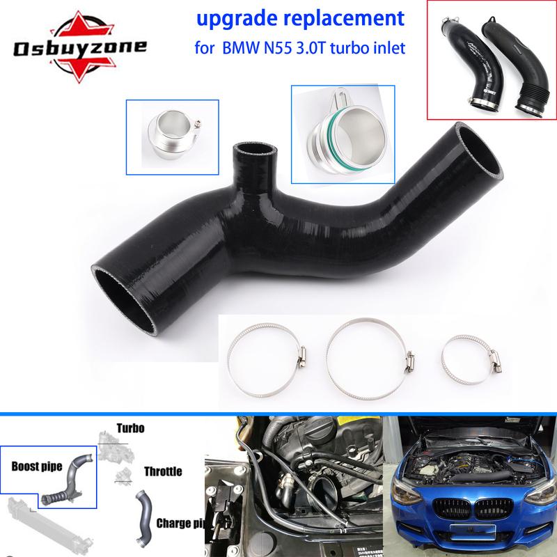 3.35" hybird turbo inlet pipe upgrade OE replacement for BMW F series 135i 235i 335i 435i  M2 N55 3.0T Turbo Boost Inlet Pipe