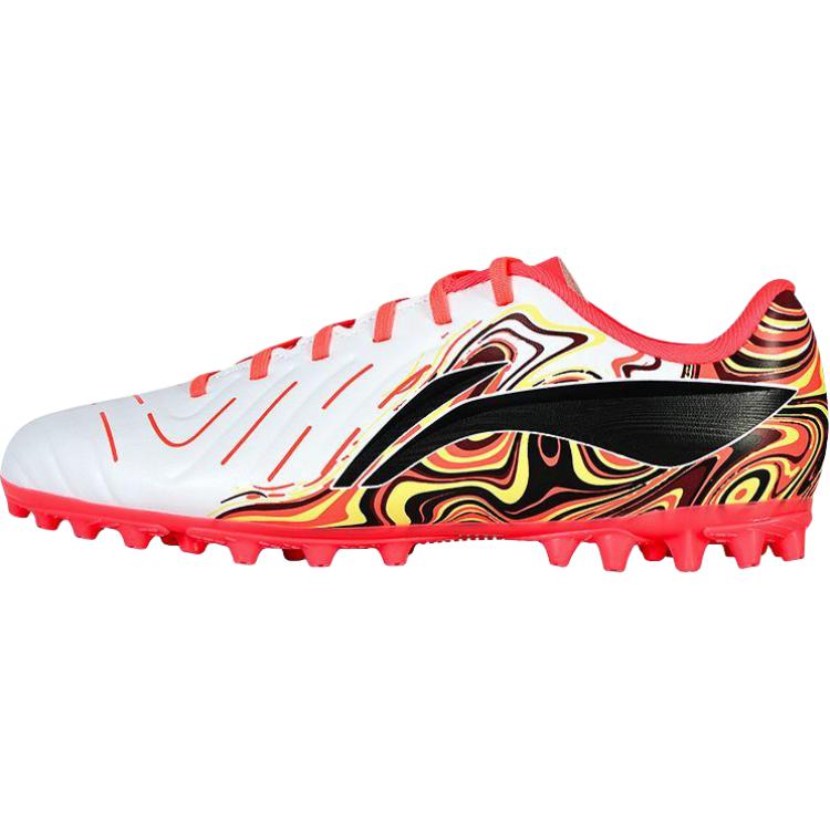 Li Ning Kids Jin Series Synthetic Leather Comfortable Trendy Sports Non-Slip Wear-Resistant Low-Top Kids Soccer Shoes Unisex Soccer Shoes YSFV006-2