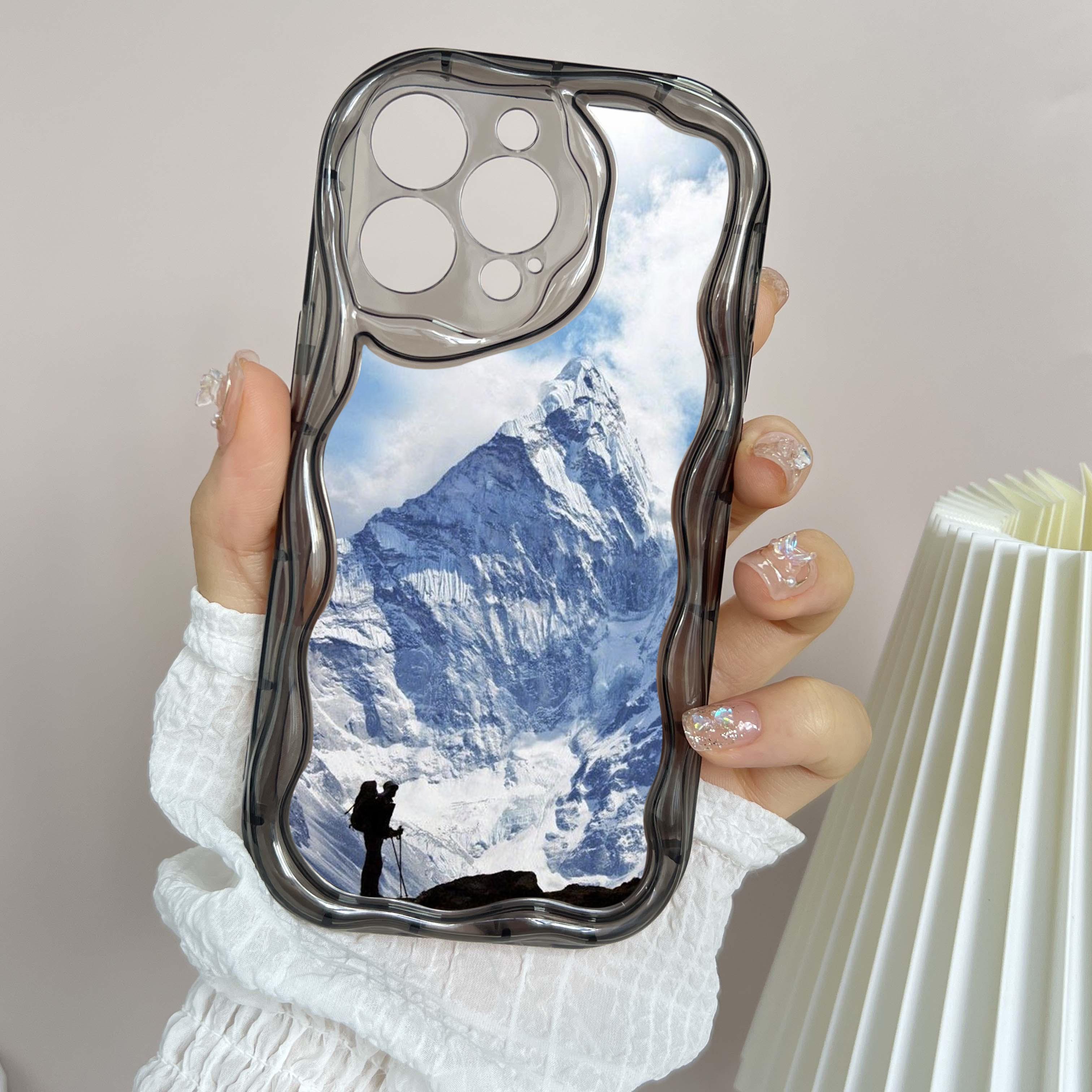 LZ25 Mountain Peak Forest Snow Clear мягкие волнистые чехлы для телефонов для iPhone 15 — фото 20