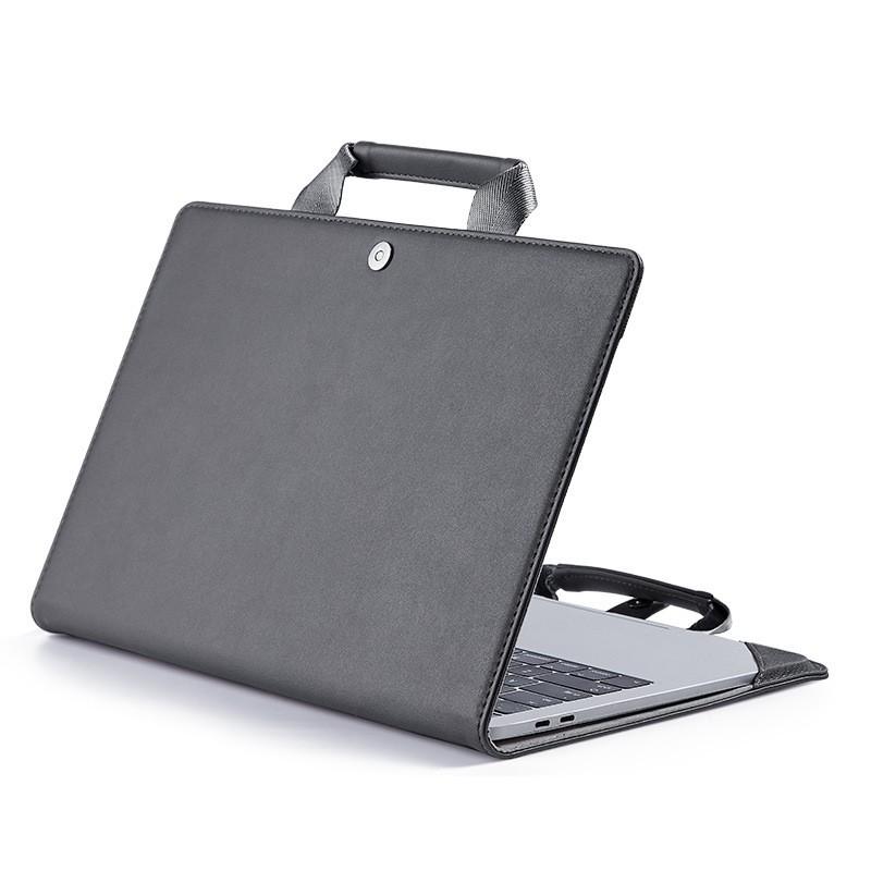 MacBook Pro Air 13 14 16 Inch Protective Sleeve Case PU Leather Laptop Bag Men Women Students Office Travel