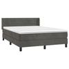Maison Exclusive - Sommier à lattes de lit et matelas Gris foncé 140x200cm Velours