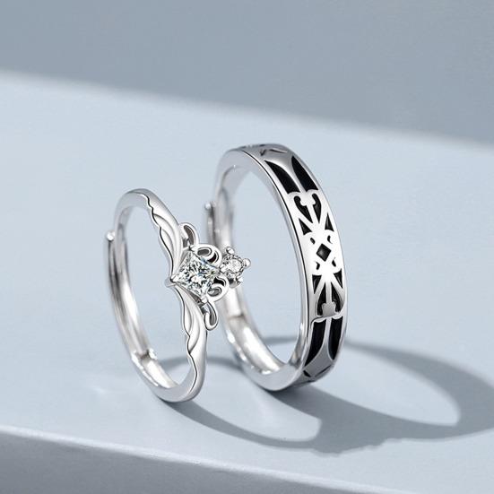 Yousheng Couple Ring Luxury Exquisite Non-Fading Valentine's Day Jewelry The Princess And The Knight Engagement Ring for Anniversary