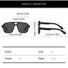 2025 Nowa Moda Okulary Przeciwsłoneczne z Podwójną Belką dla Kobiet Mężczyzn Kolor Galaretkowy Retro Rekreacja Jazda Biznes Trend Kwadratowe Okulary Przeciwsłoneczne UV400