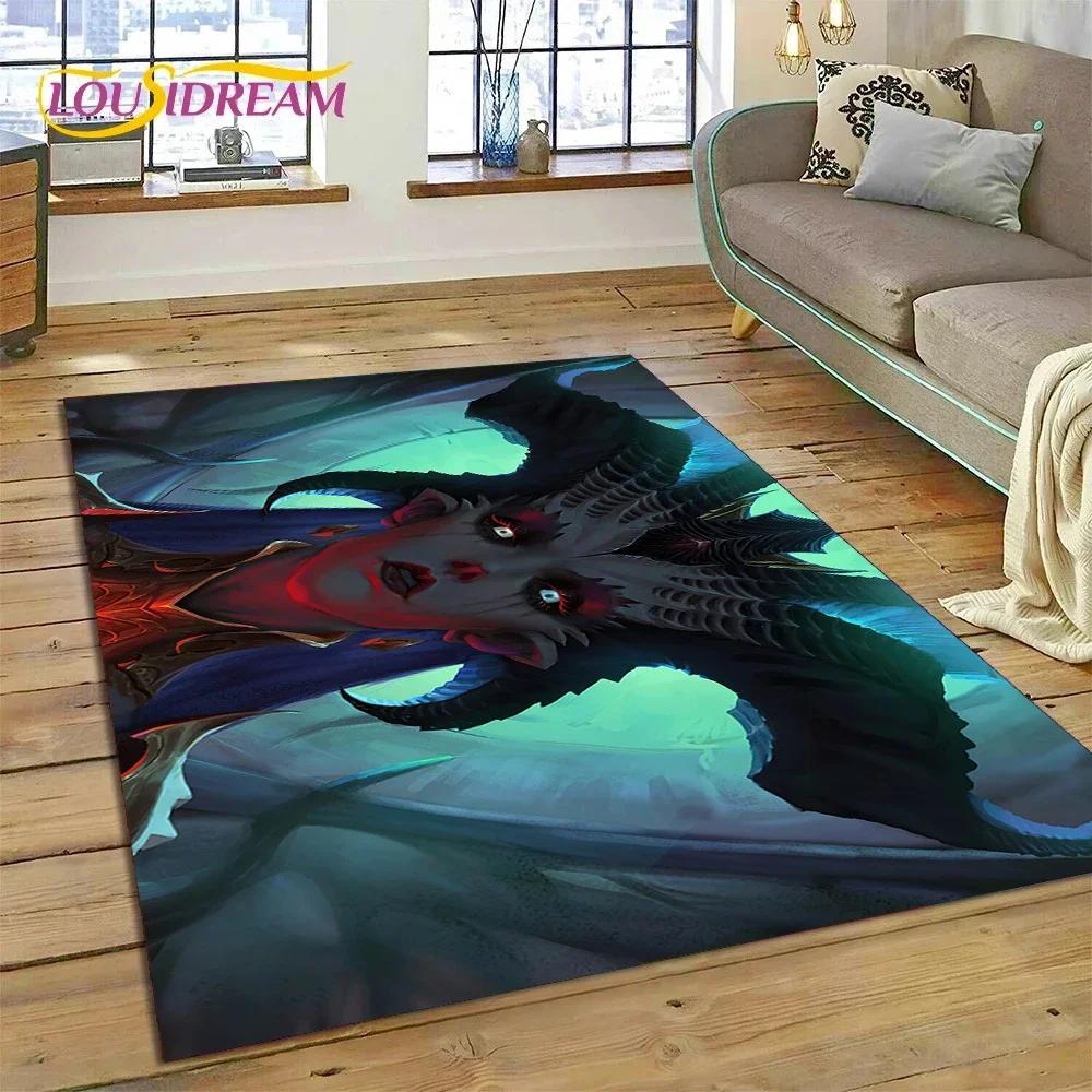 Diablo 3D Retro Game Gamer Carpet Rug for Bedroom Living Room Home Sofa Decoration,Children Play Game Large Decor Floor Mat Gift