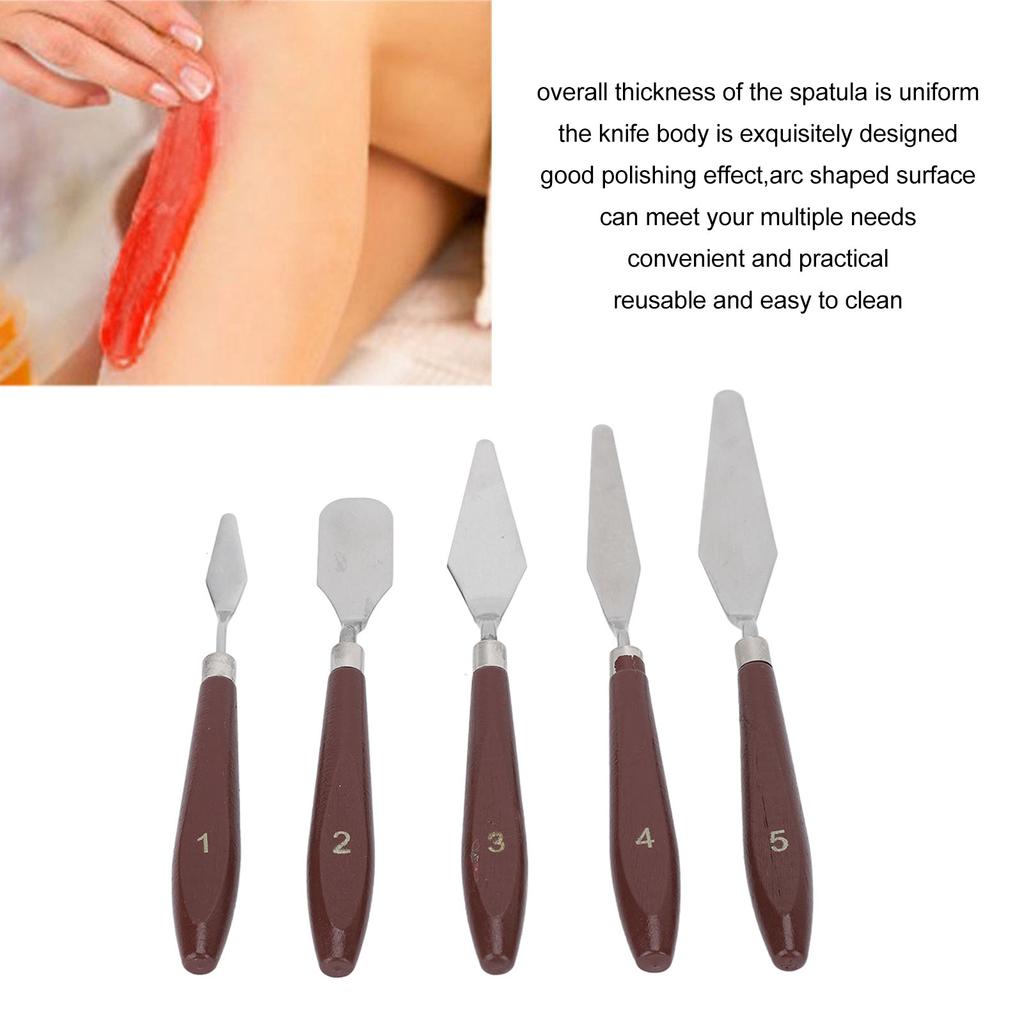 5 Pcs Wax Spatulas Multifunction Cake Icing Spatula Mixing Scraper For Decorating Baking