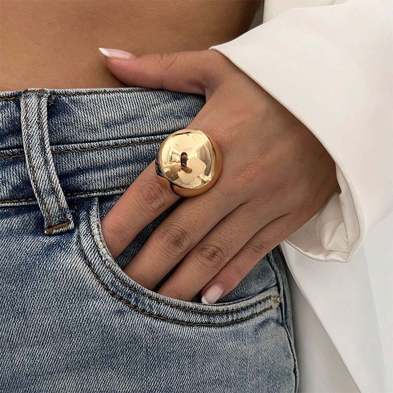 

Stainless Steel Adjustable Ring Women Vintage Aesthetic Ring Wedding Fashion Jewelry Geometric Adjustable Rings Jewelry