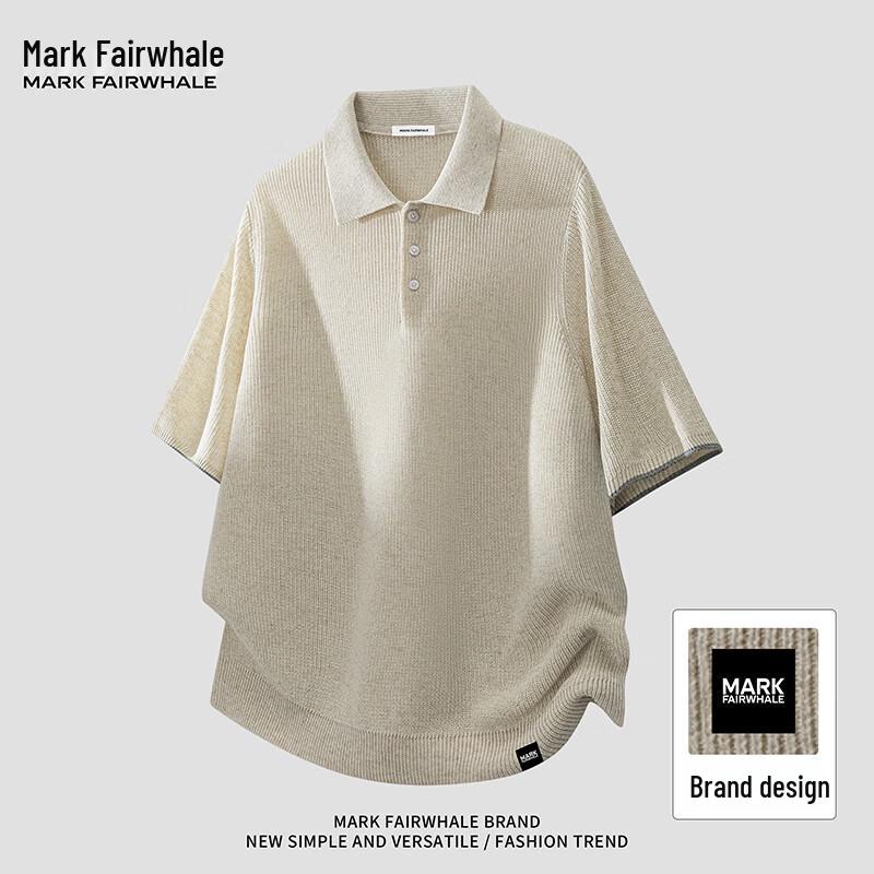 

Mark Fairwhale Men s Retro Knit Short Sleeve Polo Shirt 3XL