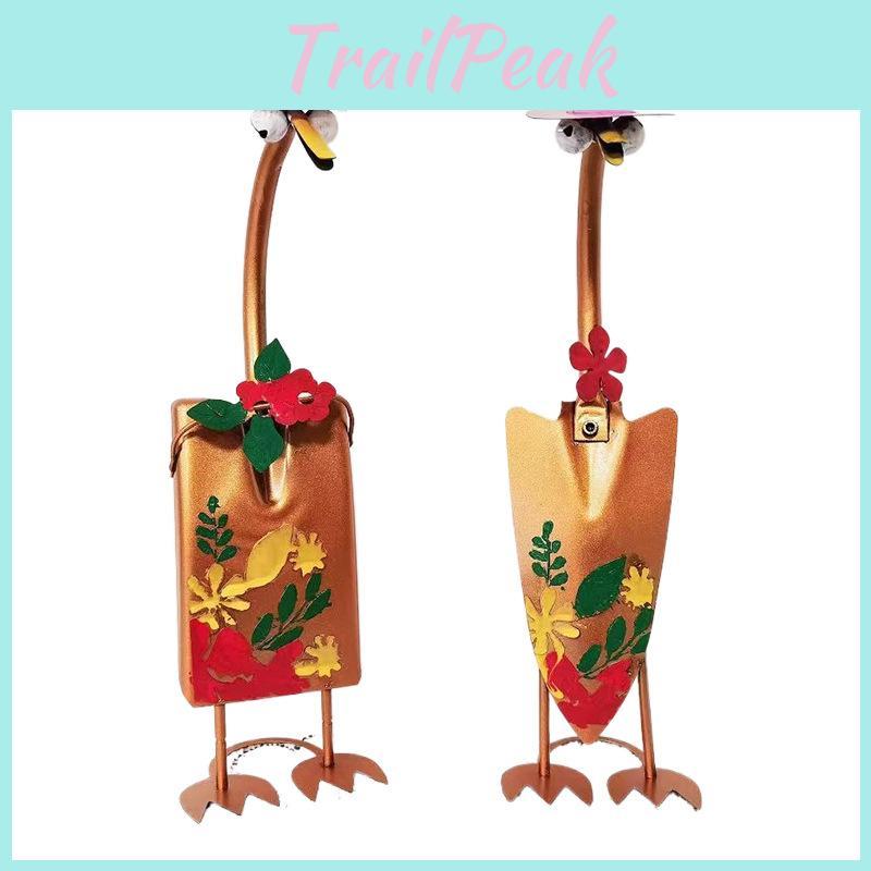 Outdoor Art Piece With Cute Duck Figurine For Yard And Patio Decoration